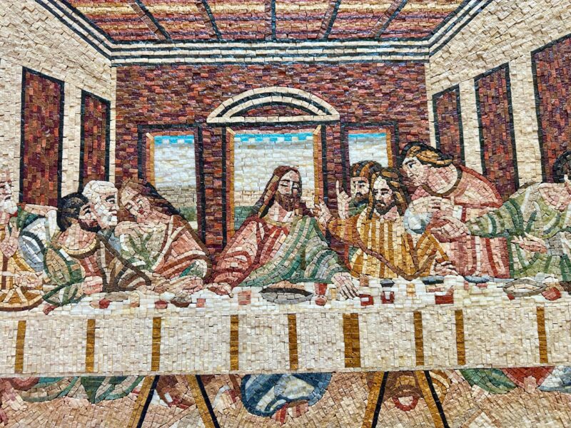 LAST SUPPER MOSAIC - Christian Mosaic Art - Religious Statement Art - Christ Mosaic - Handmade Tile Mosaic - Last Supper Reproduction - Image 2