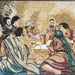 LAST SUPPER - Religious Mosaic Wall Art - Middle Eastern Version - Natural Stone Mural - Handmade Art - Unique Design - Mosaic Tile Art
