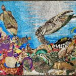 Underwater World - Handmade Mosaic Wall Art. Natural Stone Mural
