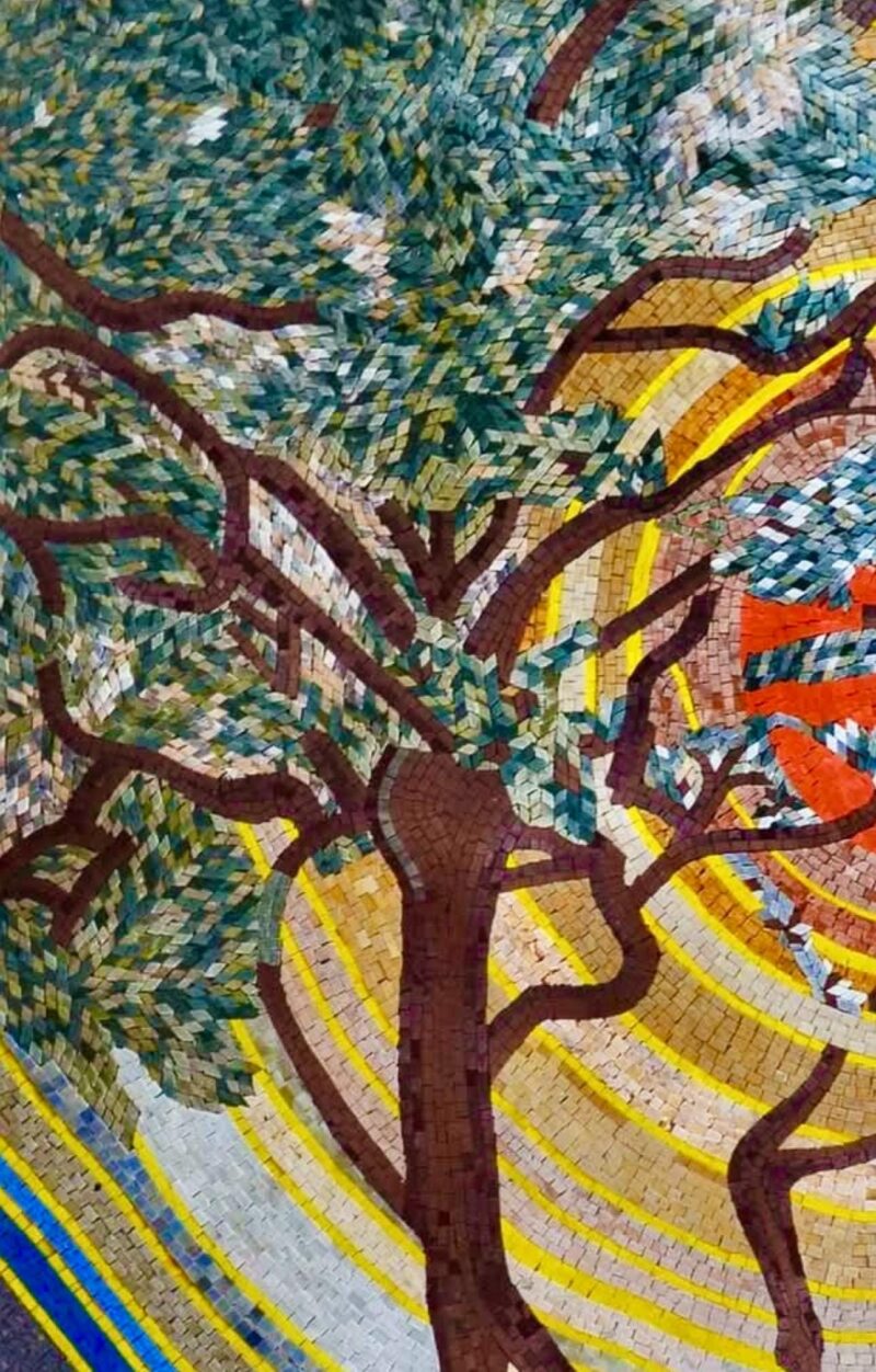 Handmade Mosaic Art - Summer Sun - Natural Stone - Home Decoration - Image 3