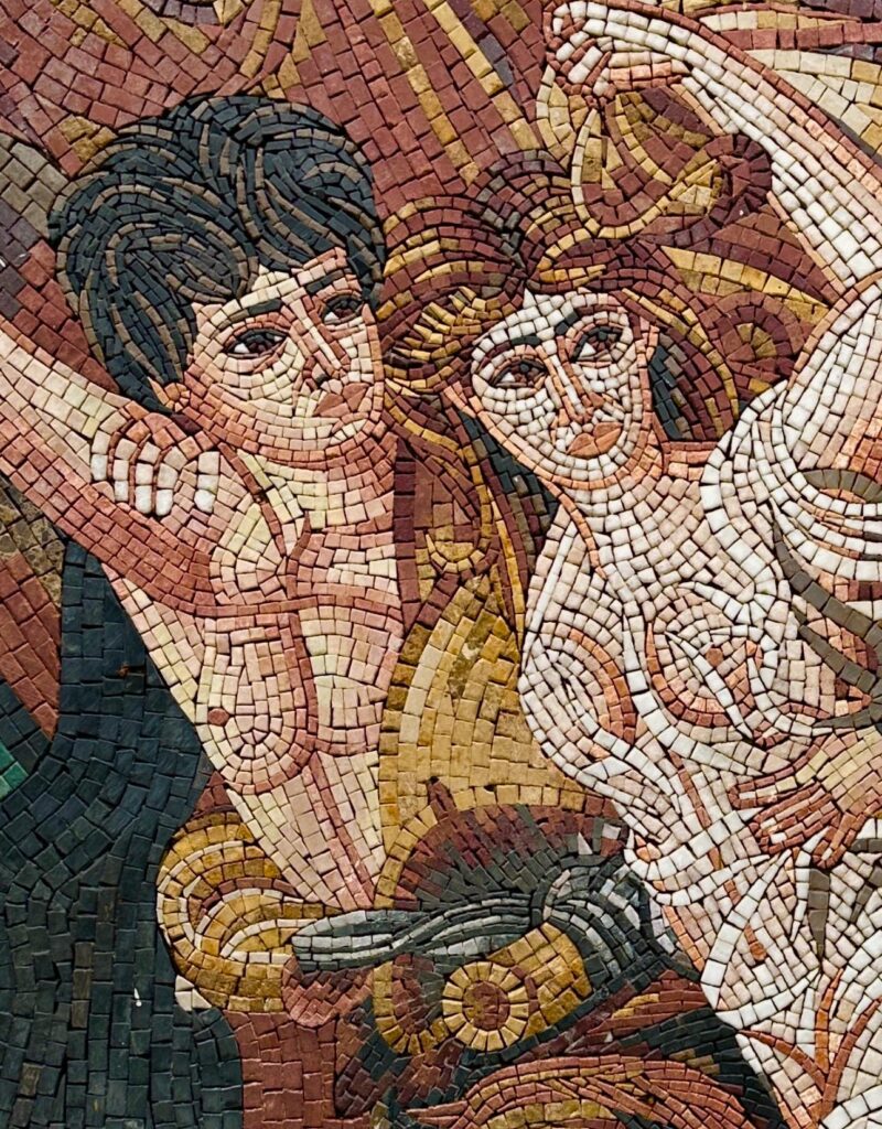 The Storm Reproduction - Mosaic Tile Art - Natural Stone & Marble - Elegant Home Decor - Handmade Wall Art - Custom Size - Indoor/Outdoor - Image 4