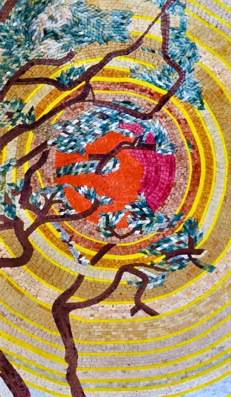 Handmade Mosaic Art - Summer Sun - Natural Stone - Home Decoration - Image 2