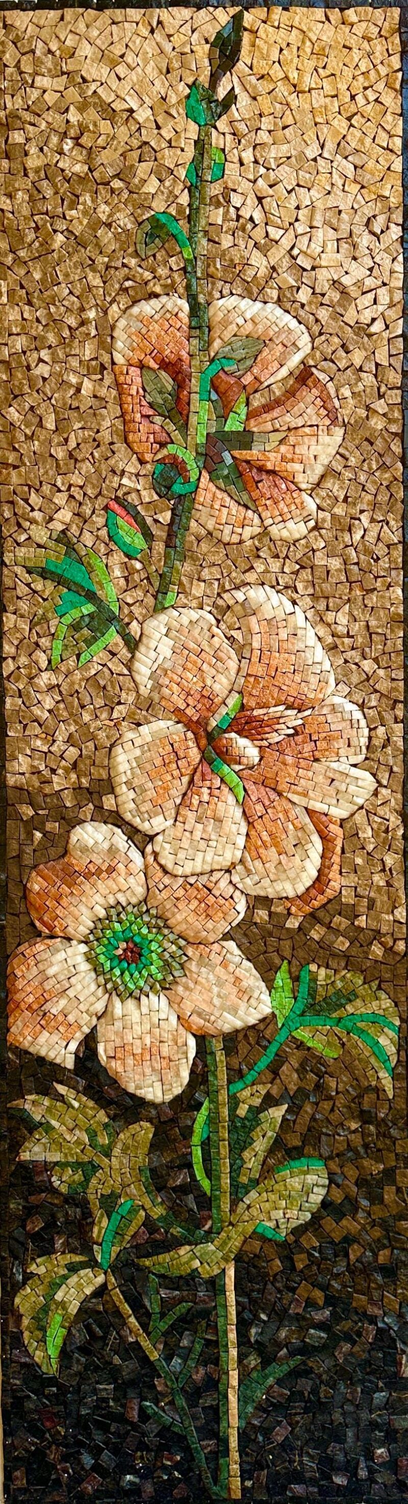 Minimalistic Flower - Handmade Wall Art - Natural Stone - Elegant Design - Home Decoration - Image 4