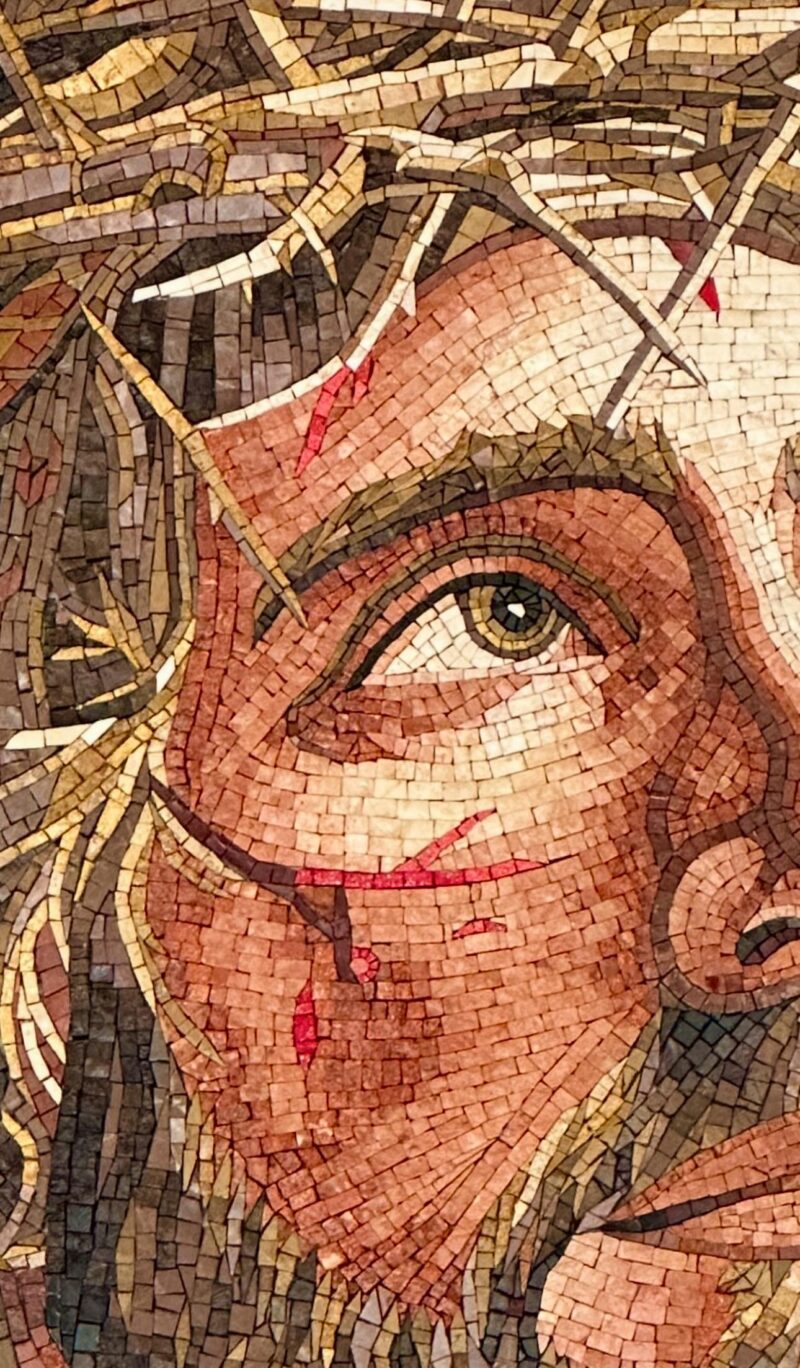 Jesus Christ Mosaic - Religious Handmade Wall Art - Natural Stone - Home Decoration - Elaborate Detail - Custom Size - Image 4