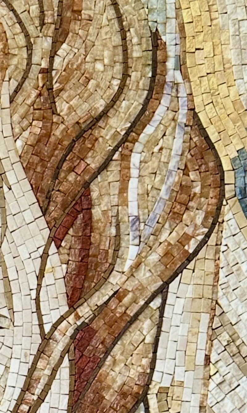 MOSAIC TILE ART - Wild White Horse - Inside/Outside - Handmade Mosaic Art - Home Decoration - Unique Art - Custom Sizes - Patio Design - Image 3