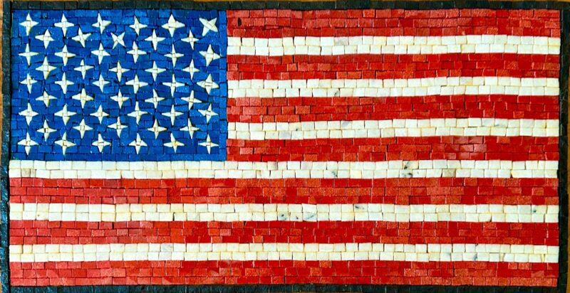 HANDMADE MOSAIC ART - American Flag - 4th of July - Mosaic Tiles - Home Decoration - Entryway & Hall Decor - Patio/Outdoor - Custom Sizes