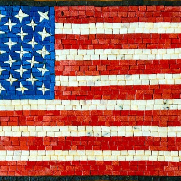 HANDMADE MOSAIC ART - American Flag - 4th of July - Mosaic Tiles - Home Decoration - Entryway & Hall Decor - Patio/Outdoor - Custom Sizes