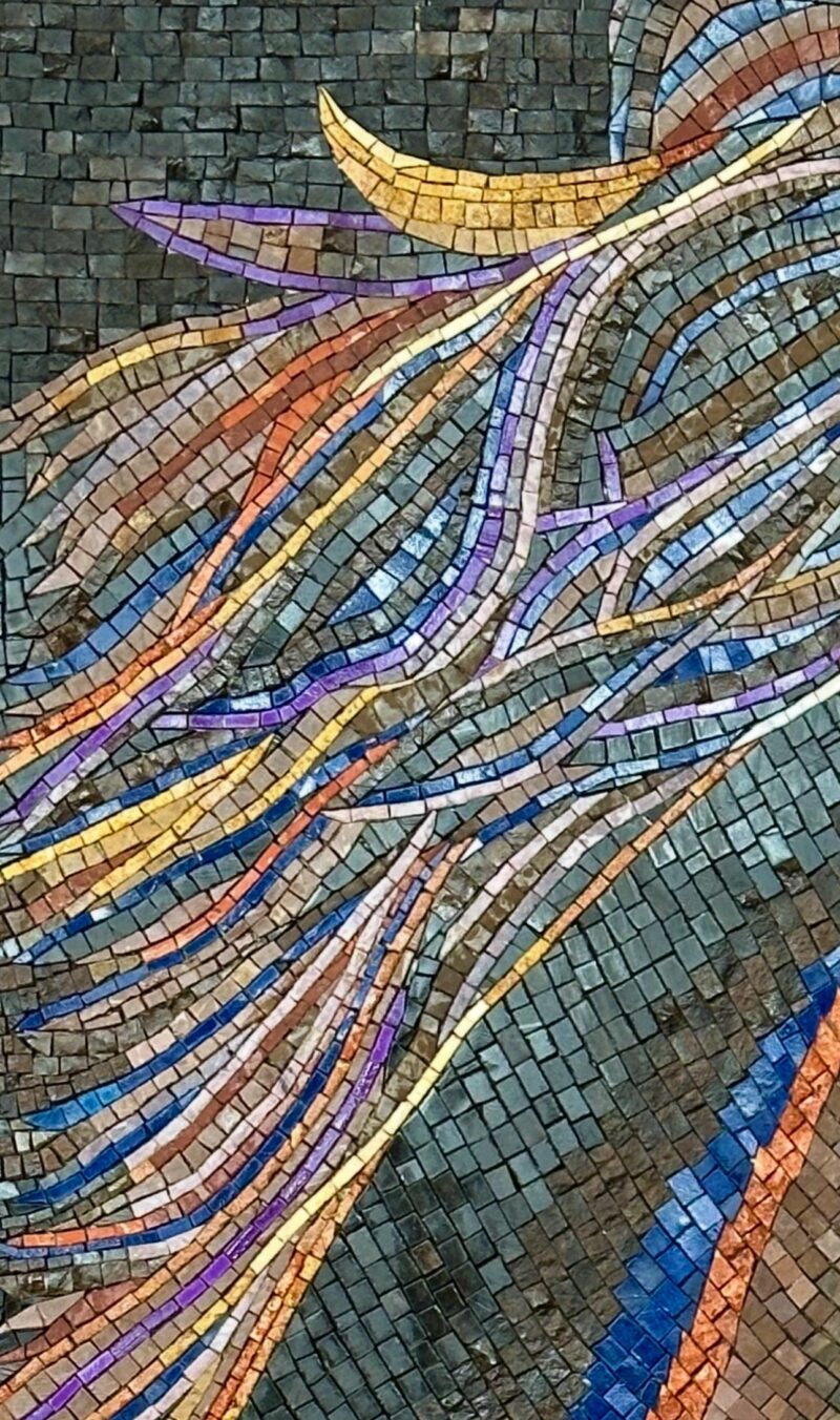 Wild Black Horse - Handcrafted Mosaic Art - For Horse Lovers - Natural Stone - Mosaic Tiles - Unique Design - Vibrant Colors - Any Size - Image 5