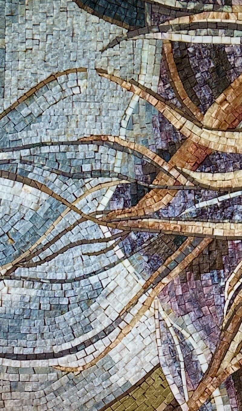 MOSAIC TILE ART - Wild White Horse - Inside/Outside - Handmade Mosaic Art - Home Decoration - Unique Art - Custom Sizes - Patio Design - Image 2