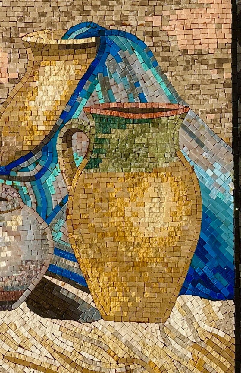 Handmade Mosaic Wall Art - Antique Pottery & Clay Jars- Rustic Design - Middle Eastern Style - Home Decoration - Earthy Colors -Custom Sizes - Image 2