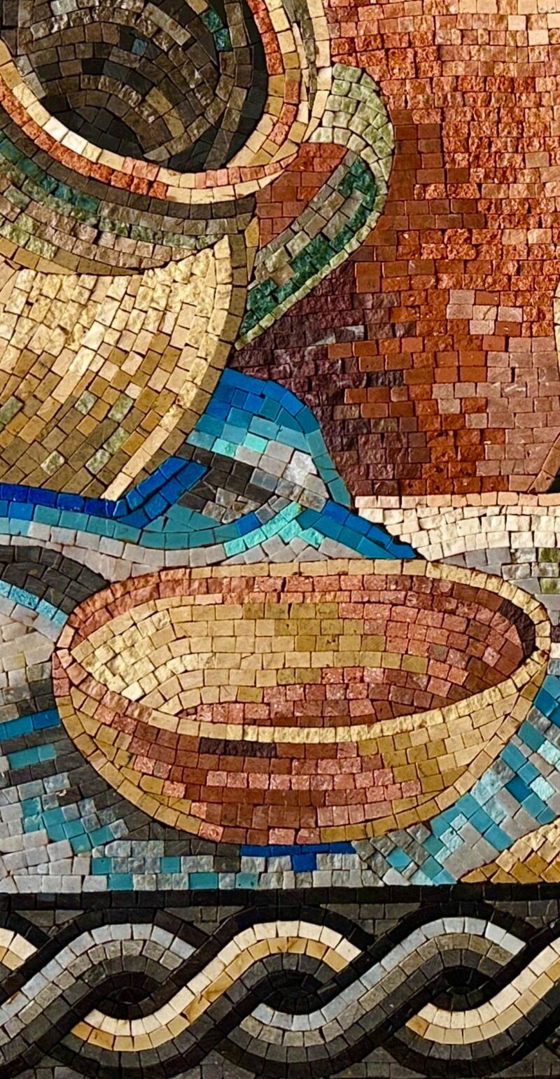 Handmade Mosaic Wall Art - Antique Pottery & Clay Jars- Rustic Design - Middle Eastern Style - Home Decoration - Earthy Colors -Custom Sizes - Image 4
