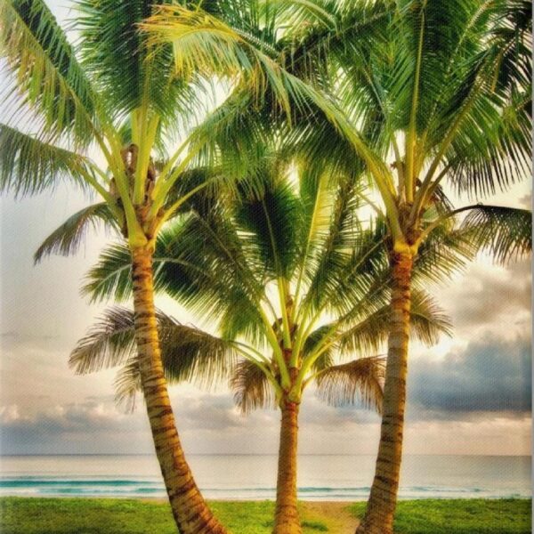 Mosaic Wall Art - Palm Trees on the Beach - Handmade Mosaic Tile Art