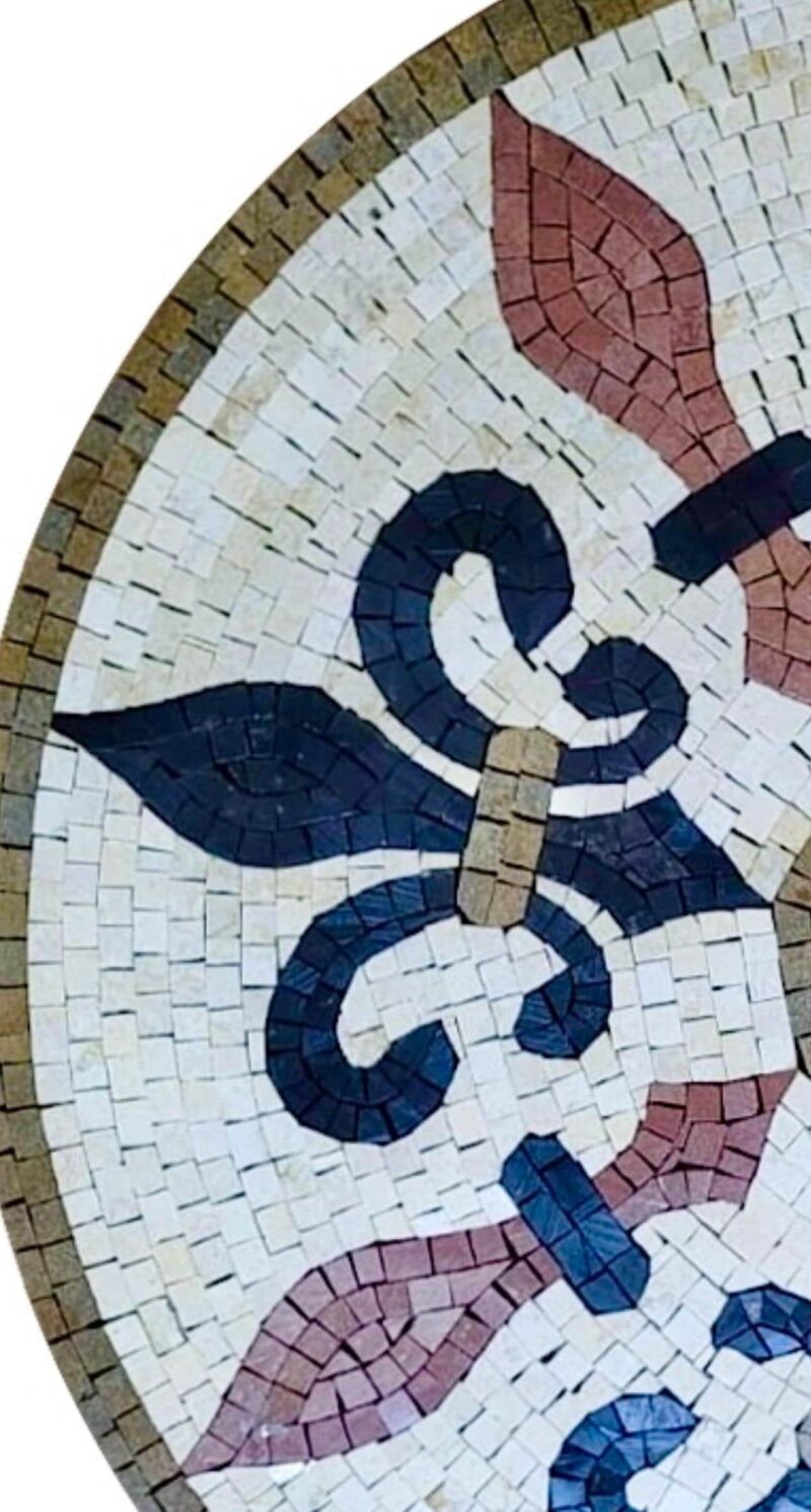 Artisanal Decor - Handmade Mosaic Art Medallion - Floor Mosaic Tiles - Home Decoration - Mosaic Tile Art - Customization & Sizes Available - Image 2