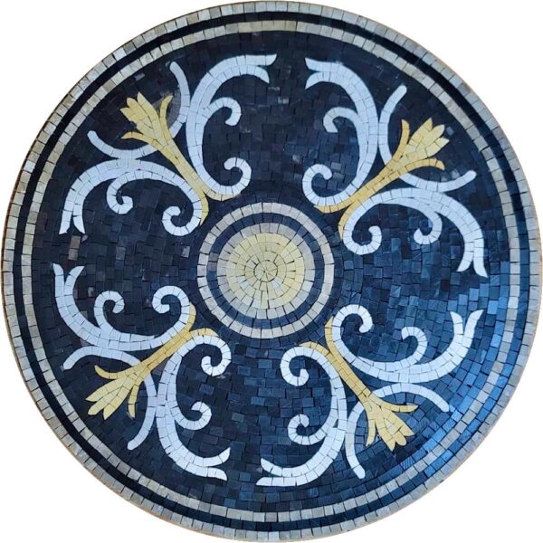 Handmade Mosaic Art - Flower Medallion - Floor Mosaic Tiles - Home Decoration - Mosaic Tile Art - Customization & Sizes Available
