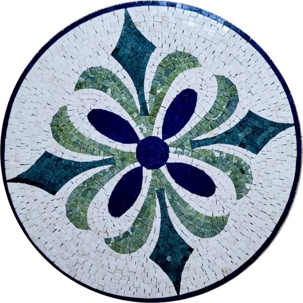 Medallion Decor - 24” Handmade Mosaic Art - Floor Mosaic Tiles - Home Decoration - Mosaic Tile Art - Customization & Sizes Available