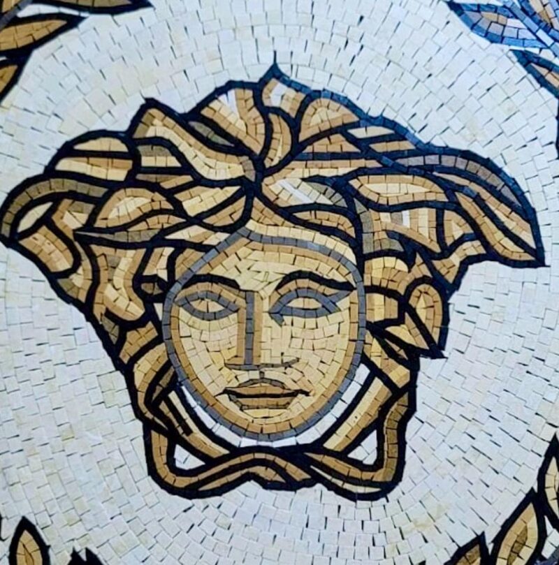 Medusa Medallion - 24” Handmade Mosaic Art - Floor Mosaic Tiles - Home Decoration - Mosaic Tile Art - Customization & Sizes Available - Image 2
