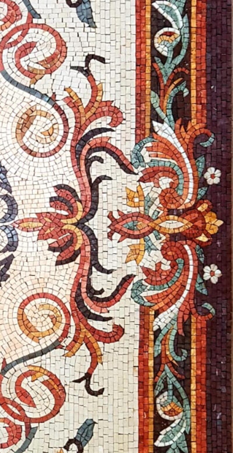 MEDALLION ARTWORK | Mosaic Rug | Natural Stone | Mosaic Tile | Home Decoration | Entrance decor | Custom Size | Entry Hall Art - Image 2