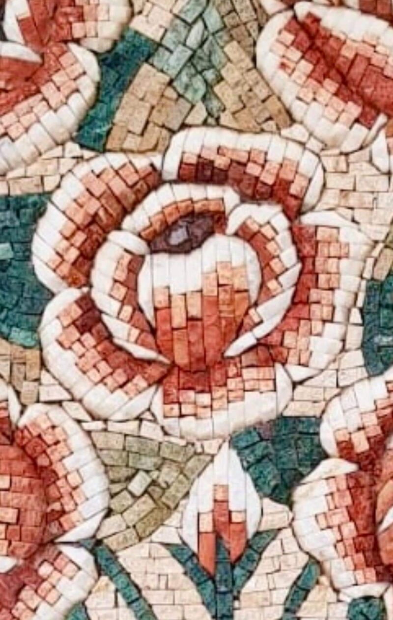 HANDMADE MOSAIC ART - Flowers in a Vase - Natural Stone & Marble - Wall Decoration - Patio Decor - Garden Accent - 3 Dimensional Elements - Image 3