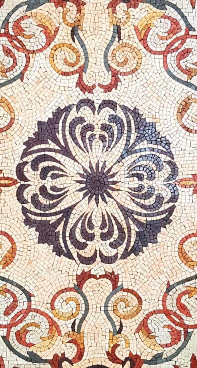 MEDALLION ARTWORK | Mosaic Rug | Natural Stone | Mosaic Tile | Home Decoration | Entrance decor | Custom Size | Entry Hall Art - Image 3