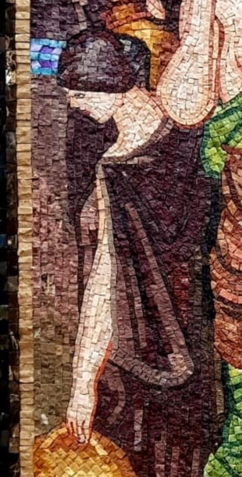 Women at the Fountain Mosaic Wall Art - Handmade Marble & Stone Classical Artwork - Ancient Greek Roman Style Wall Mural - Sizes Available - Image 4