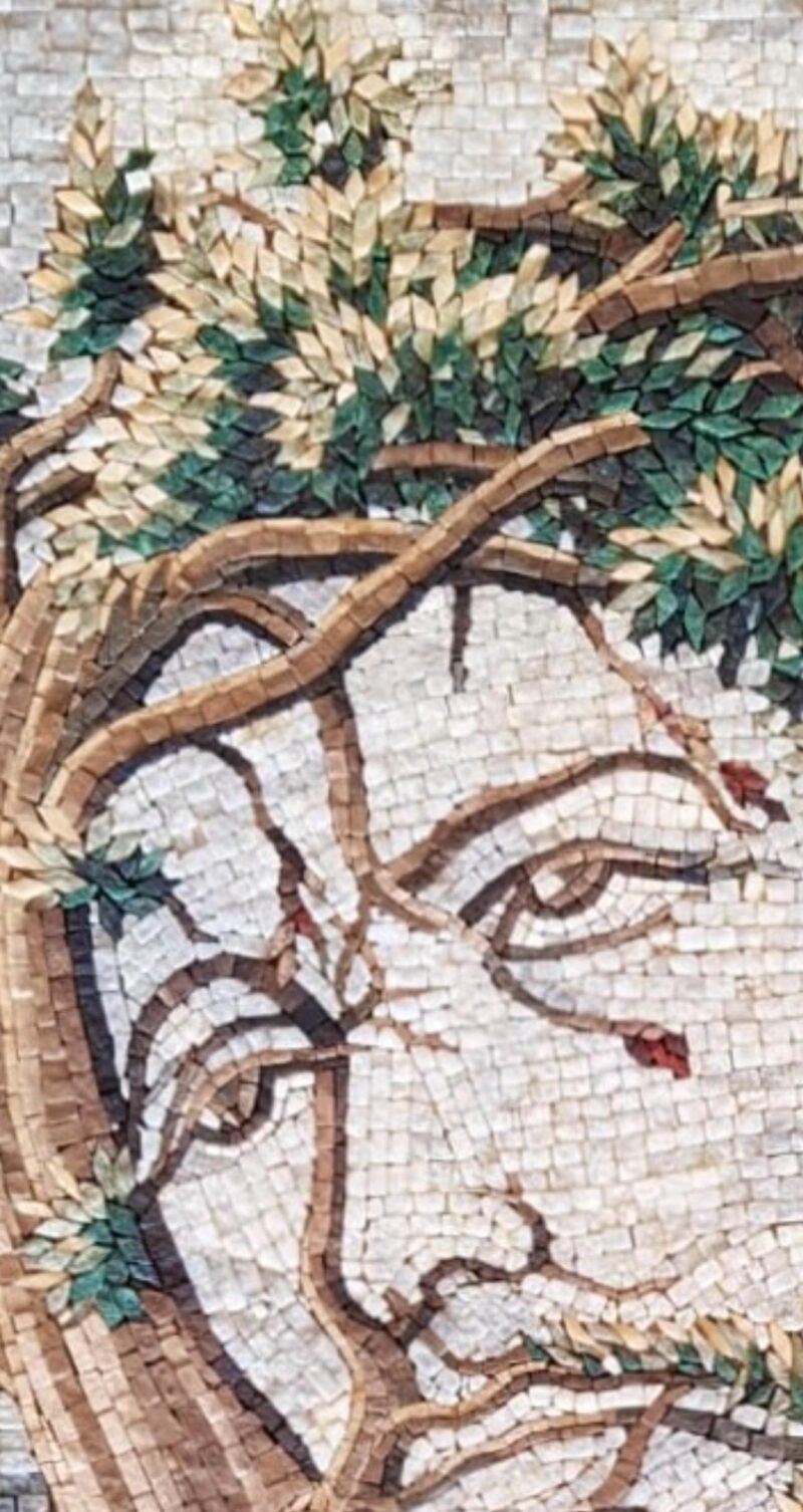 Jesus Mosaic Wall Art - Tree of Life Religious Artwork | Handmade Stone & Marble Mosaic | Christian Spiritual Symbolism Decor - Custom Sizes - Image 2