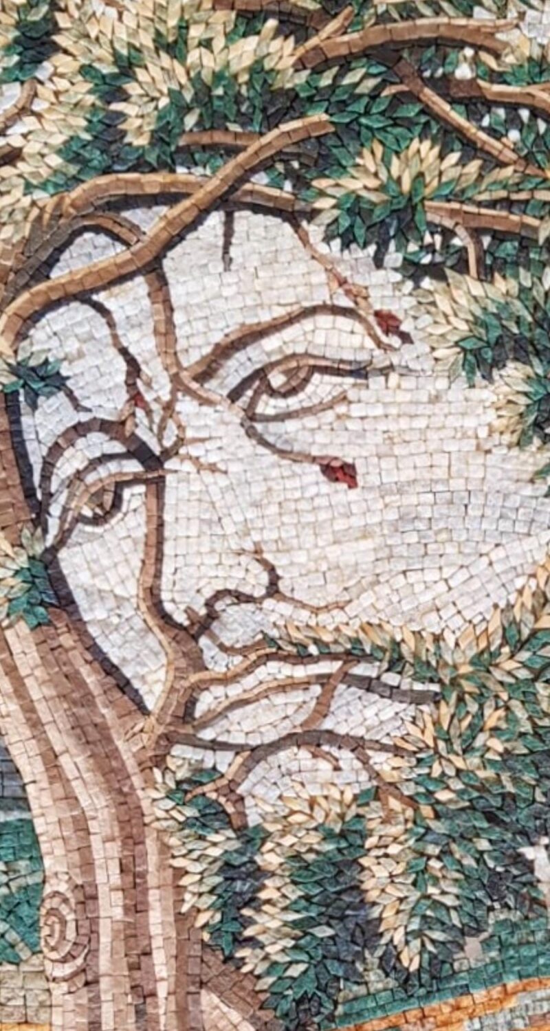 Jesus Mosaic Wall Art - Tree of Life Religious Artwork | Handmade Stone & Marble Mosaic | Christian Spiritual Symbolism Decor - Custom Sizes - Image 4