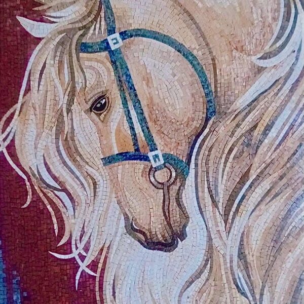 MOSAIC TILE ART - Majestic Horse - Inside/Outside - Handmade Mosaic Art - Home Decoration - Unique Art - Custom Sizes - Patio Design