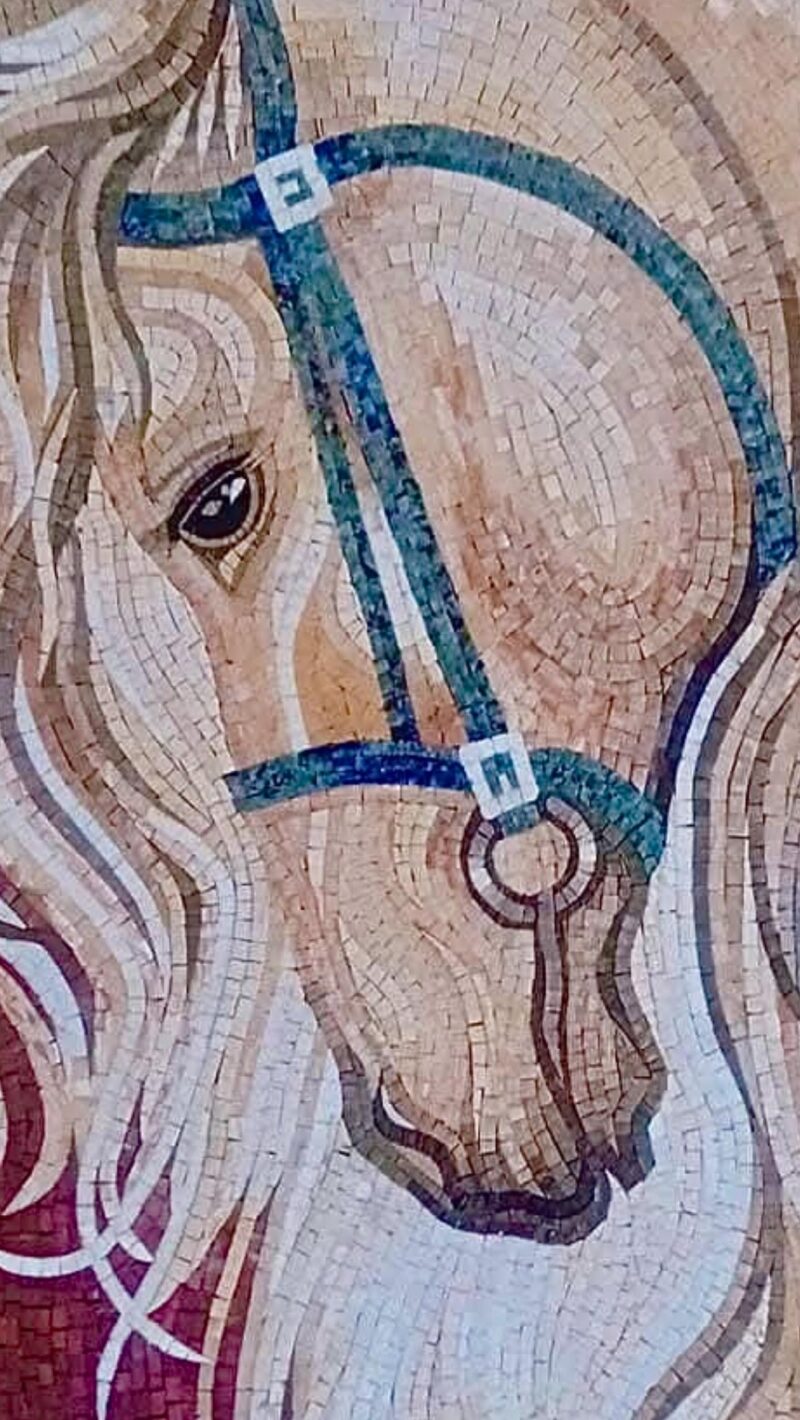 MOSAIC TILE ART - Majestic Horse - Inside/Outside - Handmade Mosaic Art - Home Decoration - Unique Art - Custom Sizes - Patio Design - Image 3
