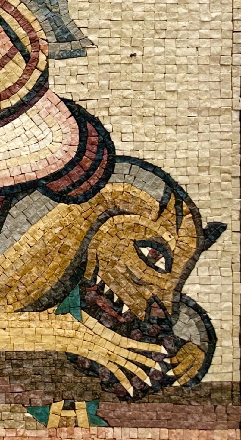 Handmade Stone Mosaic Wall Art - Ancient Roman Goddess & Cherub - Luxury Classical Artwork - Custom Sizes - Indoor/Outdoor Home Decor - Image 4