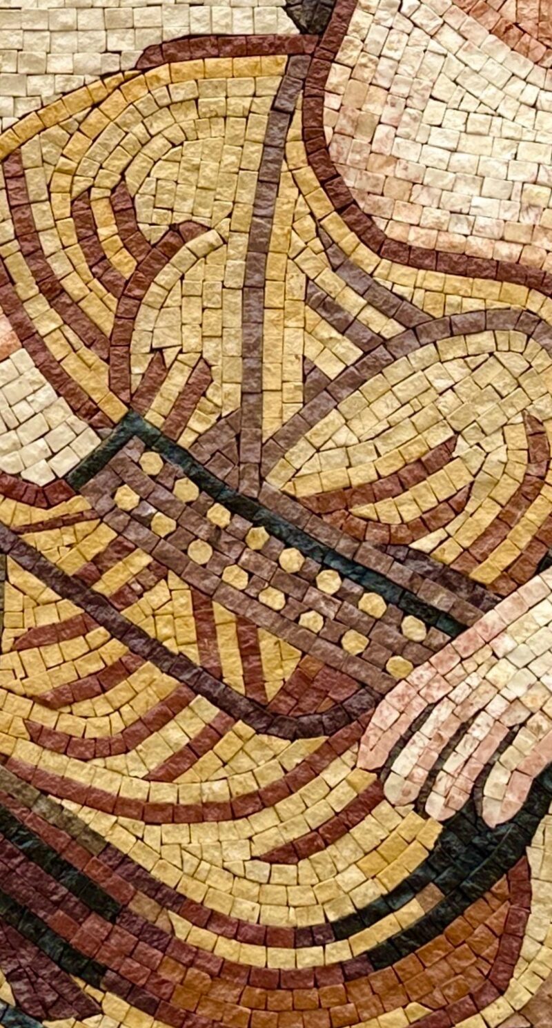 Handmade Stone Mosaic Wall Art - Ancient Roman Goddess & Cherub - Luxury Classical Artwork - Custom Sizes - Indoor/Outdoor Home Decor - Image 5