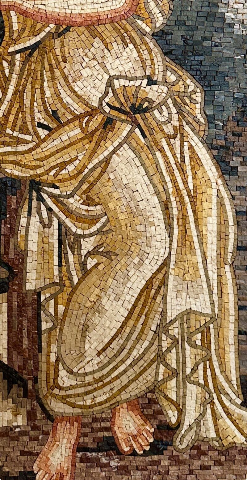 Ceres Goddess Mosaic with Cornucopia - Handmade Roman Style Marble Mosaic - Ancient Agriculture & Fertility Wall Art - Custom Sizes - Image 3
