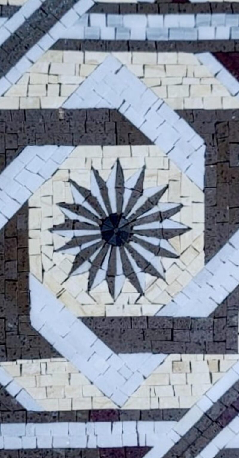Mosaic Art Geometric Medallion | Natural Stone Tiles | Home Decoration | Indoor/Outdoor | Handmade Mosaic Accent | Custom Sizes Available - Image 5