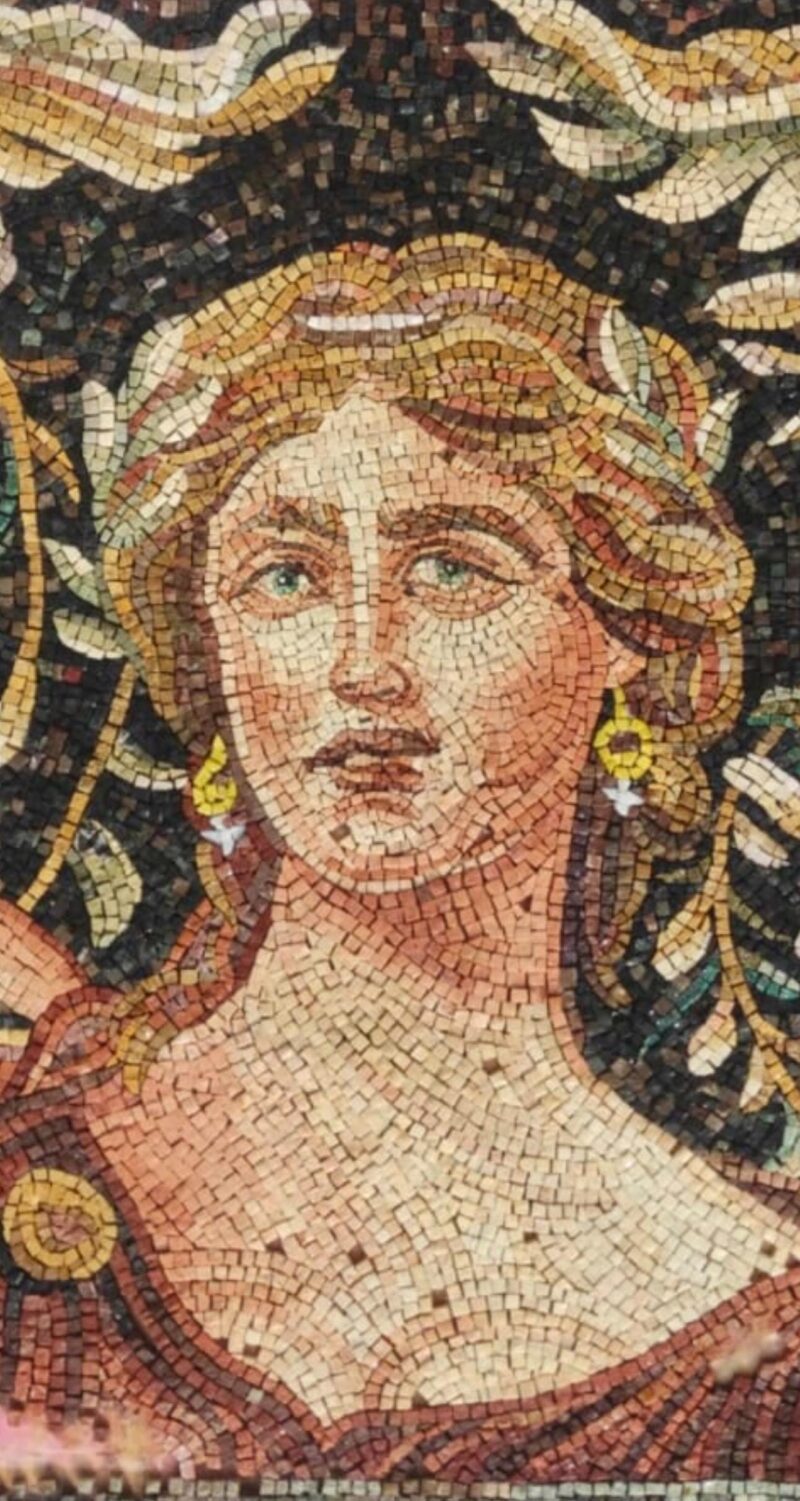 Ancient Roman Goddess Mosaic - Handmade from Stone & Marble - Classical Mythology - Mosaic Wall Art - Interior/Exterior Decor - Custom Sizes - Image 3