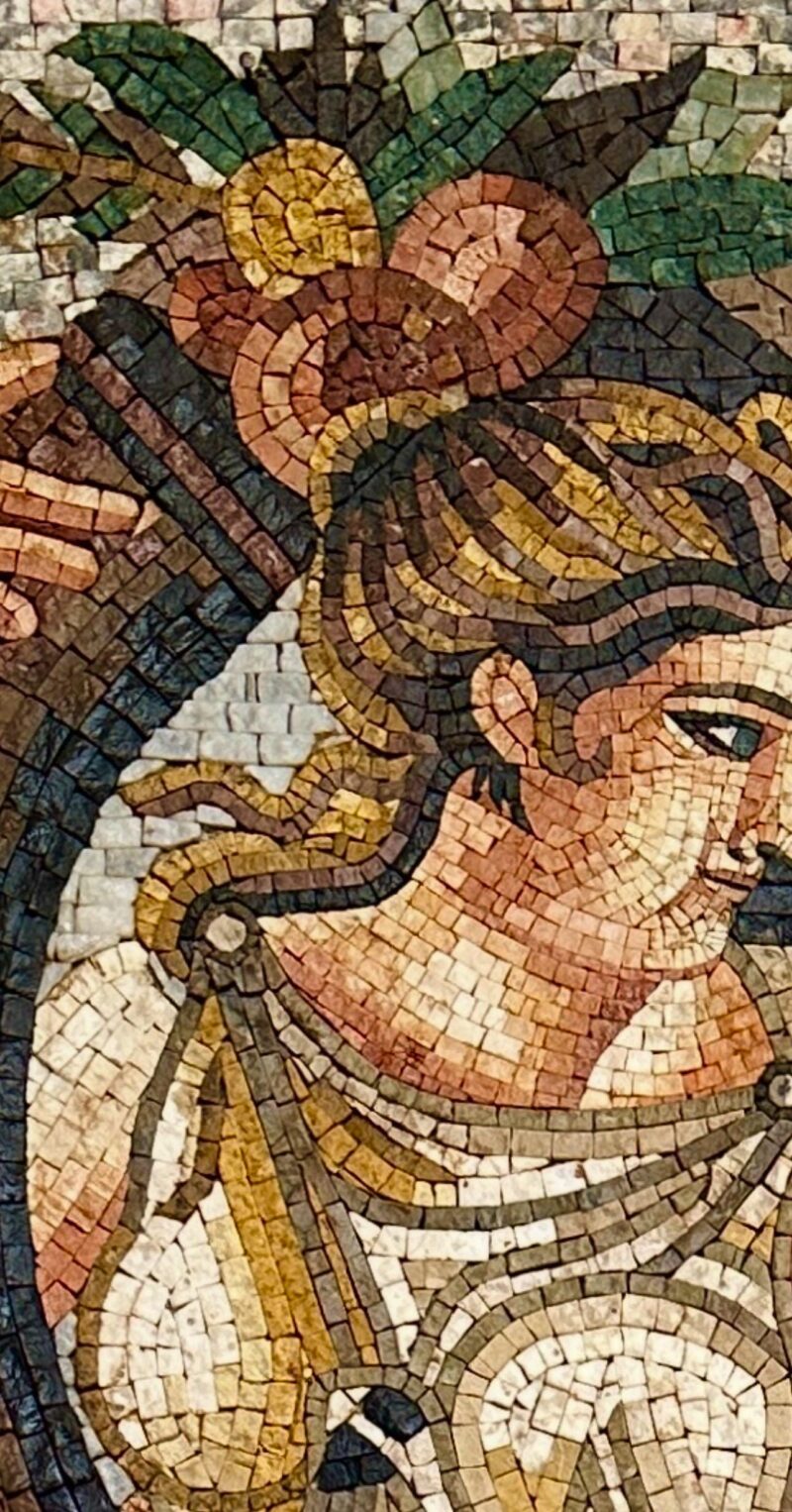 Ceres Goddess Mosaic with Cornucopia - Handmade Roman Style Marble Mosaic - Ancient Agriculture & Fertility Wall Art - Custom Sizes - Image 4