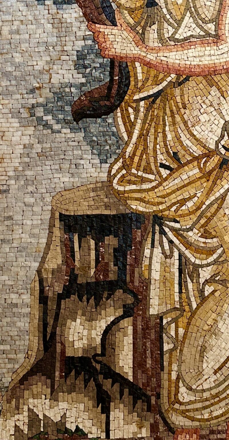 Ceres Goddess Mosaic with Cornucopia - Handmade Roman Style Marble Mosaic - Ancient Agriculture & Fertility Wall Art - Custom Sizes - Image 5