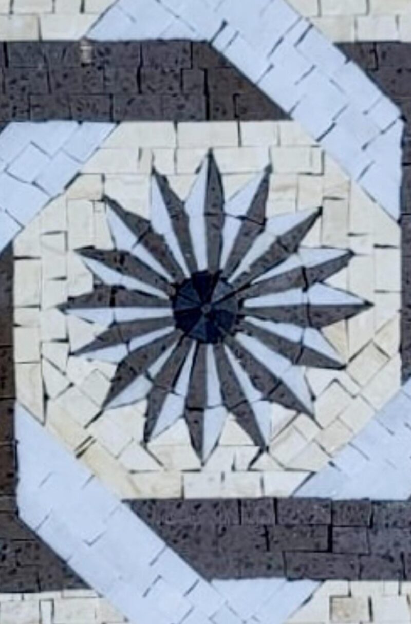 Mosaic Art Geometric Medallion | Natural Stone Tiles | Home Decoration | Indoor/Outdoor | Handmade Mosaic Accent | Custom Sizes Available - Image 4