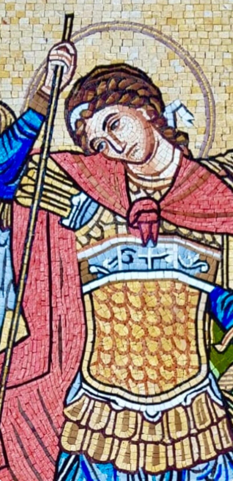 Handmade Saint Michael the Archangel Mosaic – Religious Stone Wall Art ...