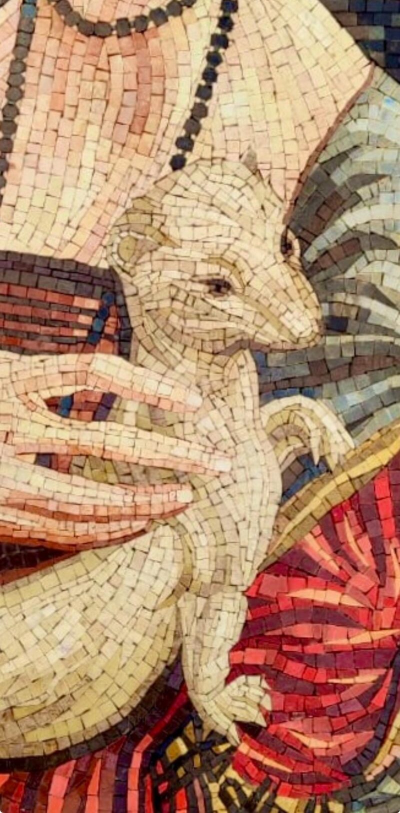 Handmade Mosaic of Lady with an Ermine - Leonardo da Vinci Inspired Stone Artwork, Renaissance Wall Art, Luxury Classical Decor - Any Size - Image 2