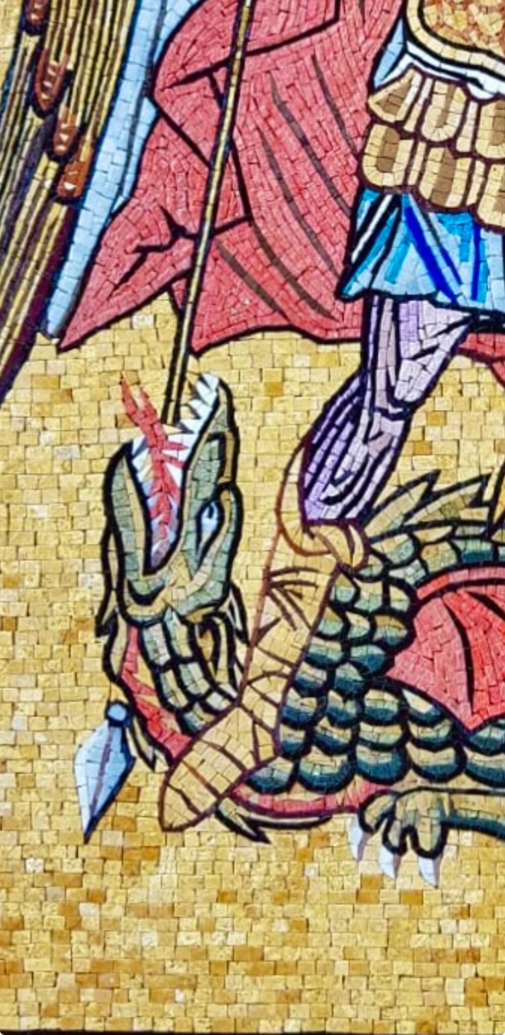 Handmade Saint Michael the Archangel Mosaic – Religious Stone Wall Art ...